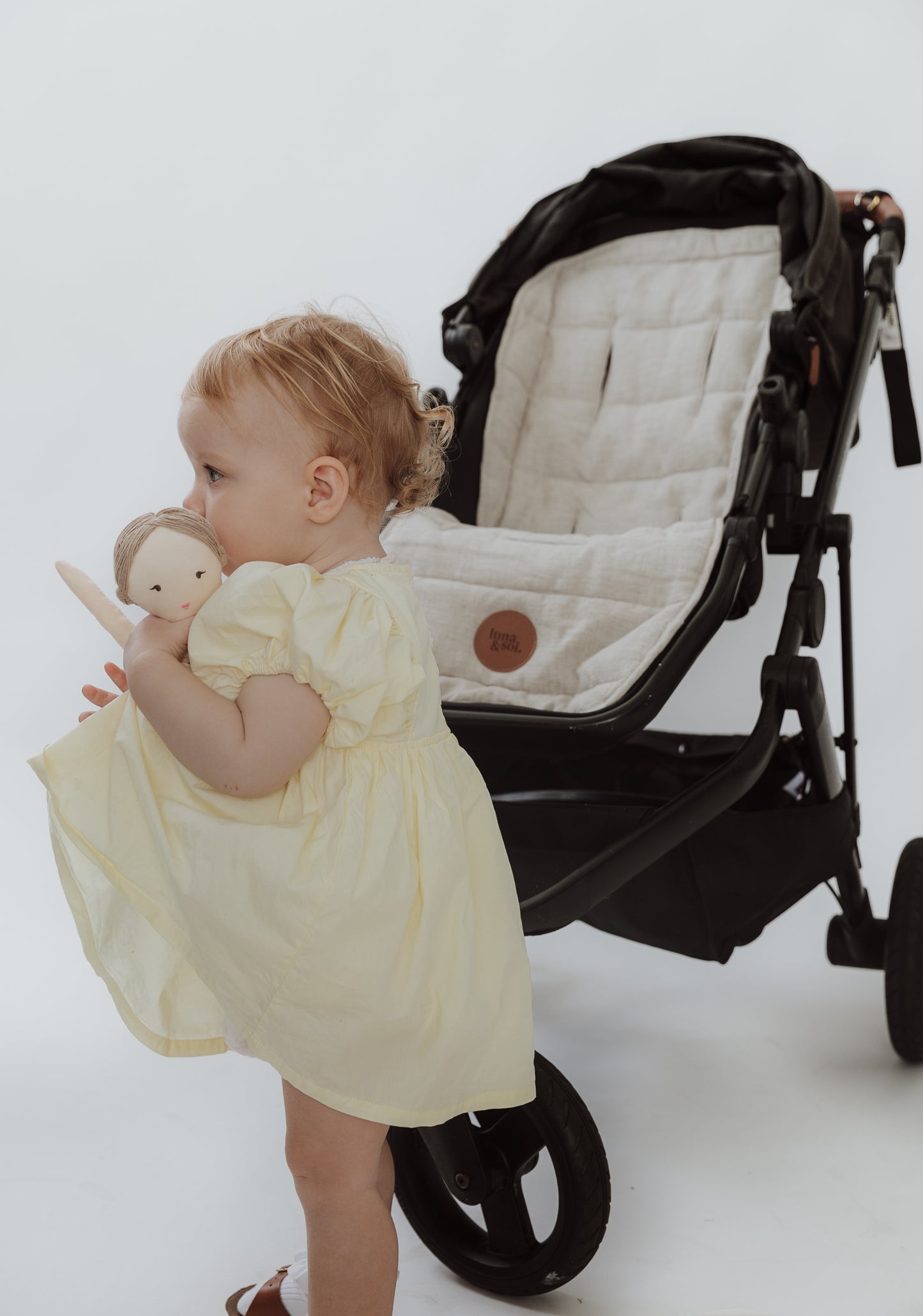 Universal Linen Pram Liner - Sand