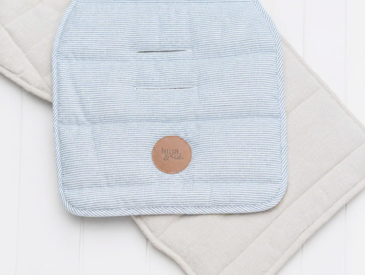 Sand and Blue Stripe Set